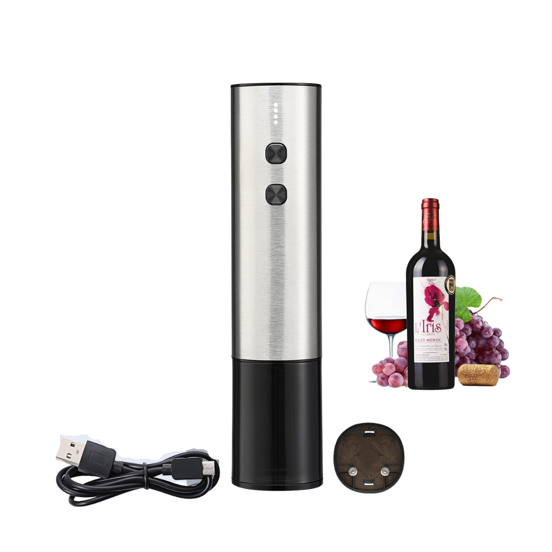 ELEKTRISCHER WEINFLASCHENÖFFNER AUS EDELSTAHL